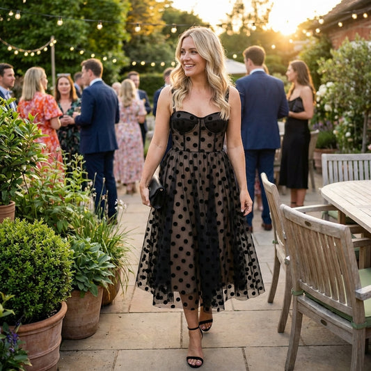 Glamour Moment™ - Polka Dot Midi Dress für den Auftritt